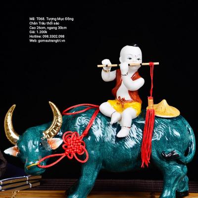 Tượng Mục Đồng Chăn Trâu Thổi Sáo